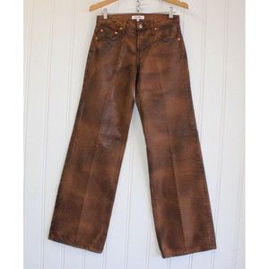 Re/Done Brown Flare & Wide Leg Jeans